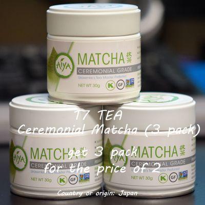 Ceremonial Matcha  get 3 pack deal for the price of 2pack. call 972-886-8970 for more info.  Also available for Organic Ceremonial Matcha.