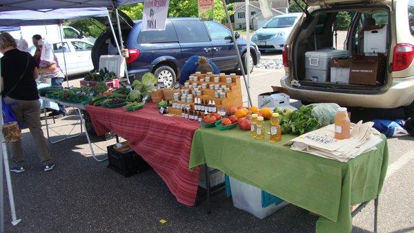 More veggies...plus honey, salves, and creams.