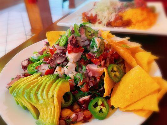 Pulpo Camaron Ceviche -- yum! So good!!!