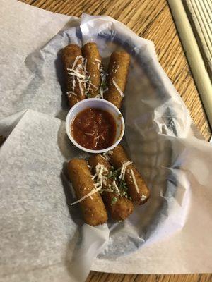 Cheese Sticks with freshly grated Parmesan and chives! So good!