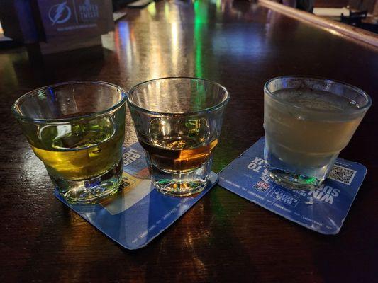 Pickle back & green tea