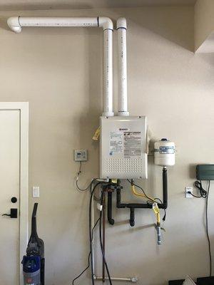 Tankless water heater installation