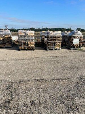 1/2 Cords of Oak in Metal Crates.