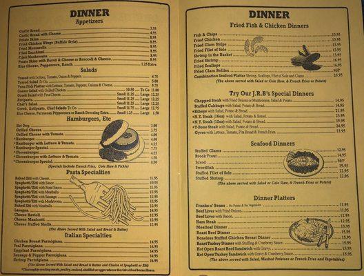 Dinner Menu