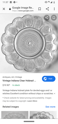 Vintage clear Hobnail