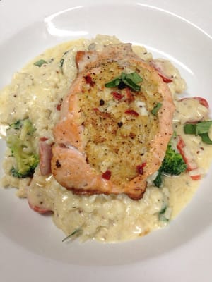 Stuffed Salmon with Risotto