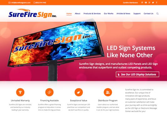 Surefire Sign Inc Website design project