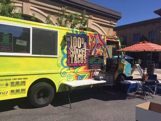 Taco truck set up.