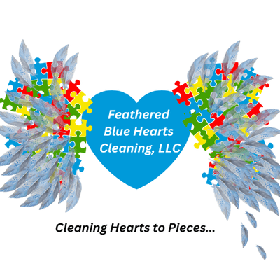 Feathered Blue Hearts Cleaning