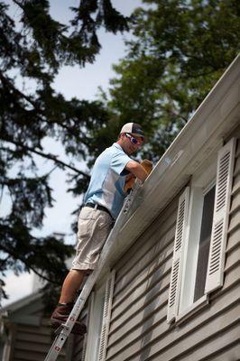 Cleaned these clogged gutters to free up water flow