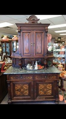 Marble top side board