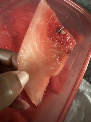 90% of the watermelon had white flesh.