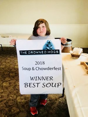 2nd time winning best soup for our BBQ Beef Brisket Chili