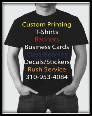 We Do It All - Screen Printing, Heat Transfers, Embroidery, Custom Apparel and Promotional Products.