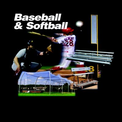 Batting tunnels, portable batting cages, portable & removable outfield walls, backstop wall pads, foul poles, etc.