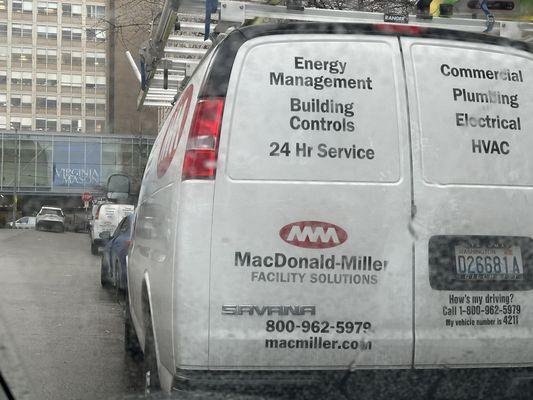 3 of the 5 patient load/unload parking spots were taken by MacDonald-Miller vans who obviously aren't dropping off or picking up patients.