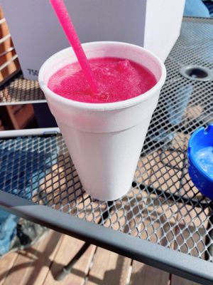 Wine slushie on the patio