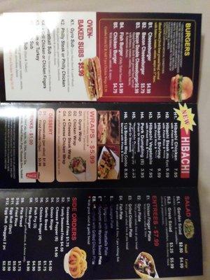 Menu side 2