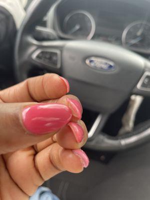 My nail lifting after one day