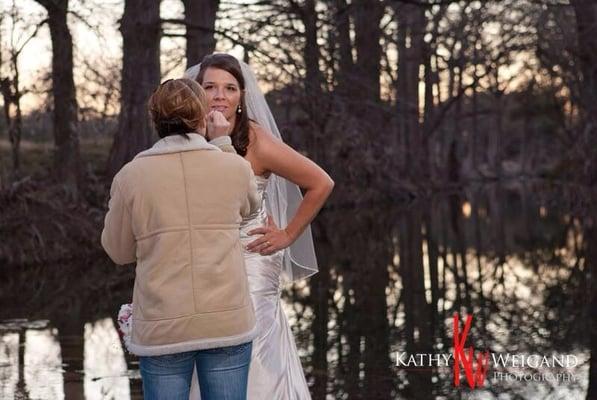 Make-up touch up during bridal shoot by Troyce www.hairbytroyce.com