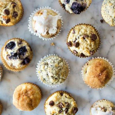 Fresh muffins and desserts