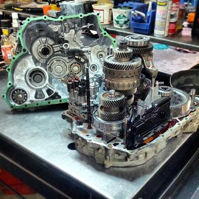 In Process Rebuild for a Honda/Acura 4 Speed Automatic.