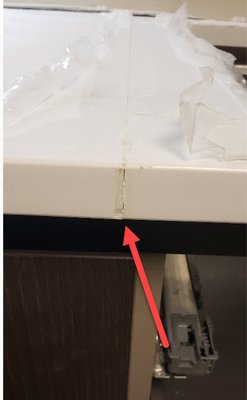 This is a stick on the countertop that Levin Group installed!