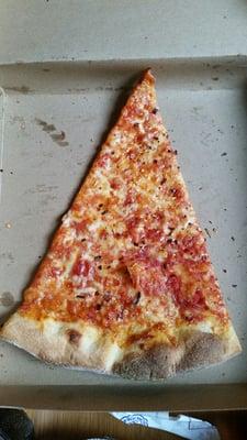 Regular slice, crispy and cheesy