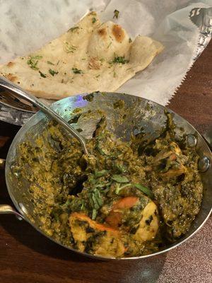 Chicken tikka saag