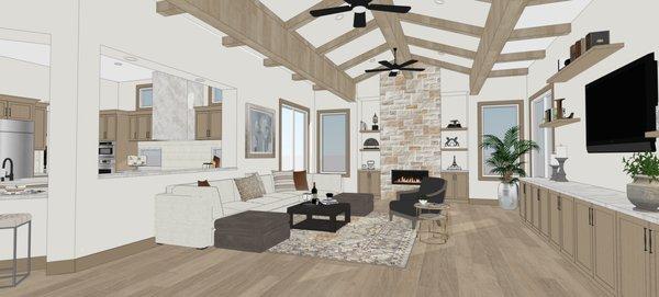 Rendering of Family Room