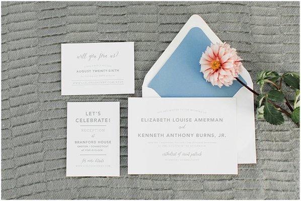 Soft Simple Gray Wedding Invitation