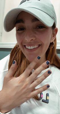 She left happy with a shellac manicure with her mom!