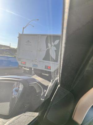 This trucking company almost got me into an accident by Fort Apache. I have the right of way and the driver just cut me off.