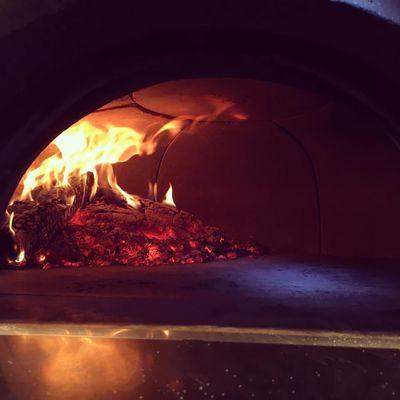 Wood fired pizza oven