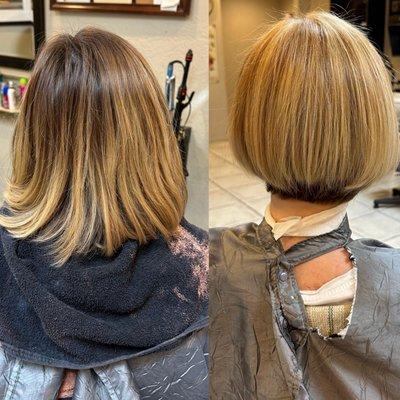 Iana left the salon with the biggest smile. This new look was the best pick-me-up!