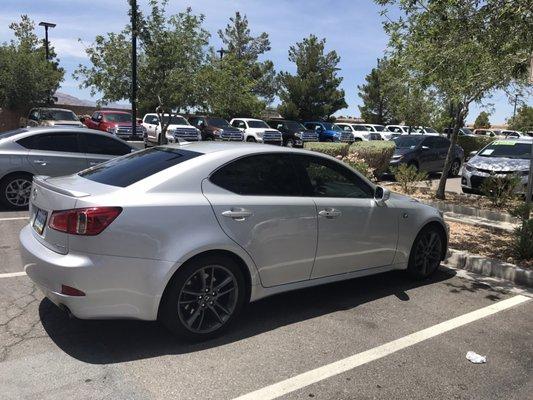 35% front 20%rear on 2012 lexus is250 Thanks to Cliff did a perfect job