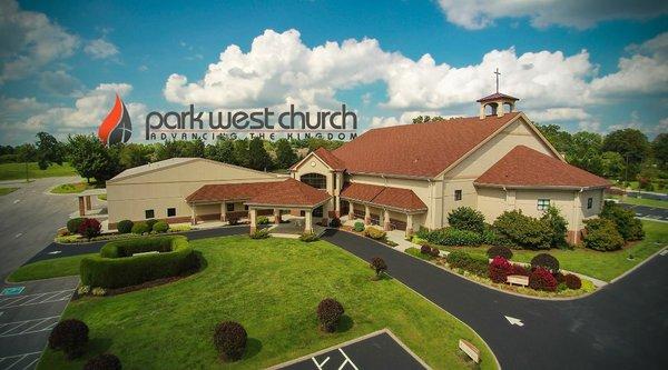 This is an aerial shot of our main campus.