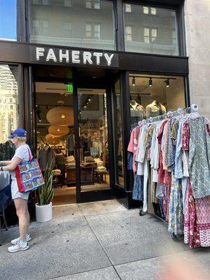 I just met Andrea of Faherty set up outside for "Open Streets West Walnut" (Every Sunday for the month of September".