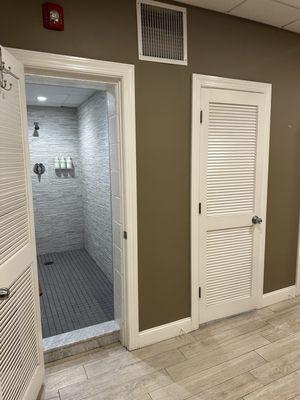 Shower in locker room