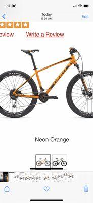 What I was told was I'd see. You will notice it is specifically labeled Neon Orange. I was told this was already built with 27.5in wheel.