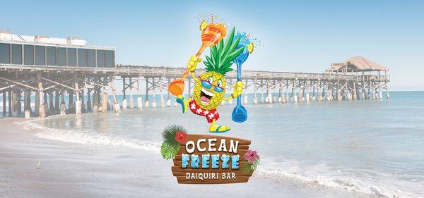 Ocean Freeze is your classic daiquiri bar featuring your favorite frozen concoctions.  Choose your favorite flavors in a souvenir yard cup!