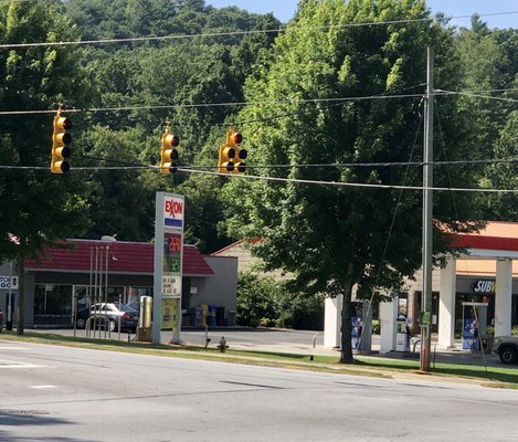 Entrance on the corner of Mills Gap rd. And Sweeten Creek rd.