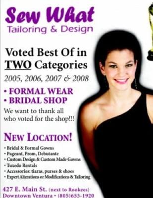 SEW WHAT - voted "Best of Ventura County" 2005-2011