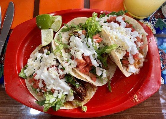 Tinga, Carnitas, & Barbacoa Tacos Supreme