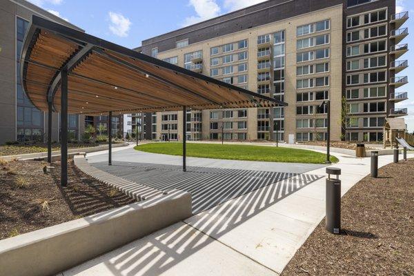 Outdoor courtyard.