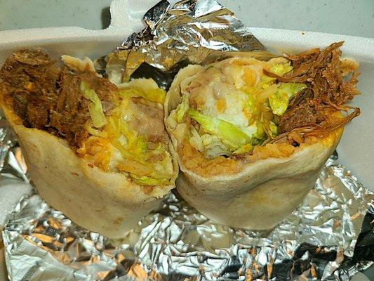 Inside the burrito with birria - $10.59 on Doordash