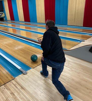 Bowling on all original, real-wood lanes!