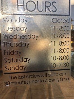 Store hours