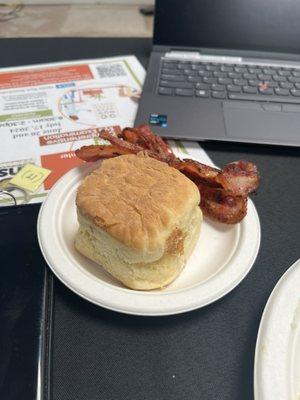 Home made biscuits and bacon