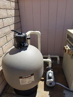 New sand filter & piping